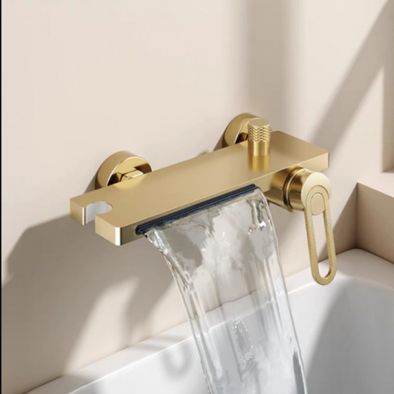 Mitigeur de bain mural doré, Lüda - category_name - RBM10019 - shop_name