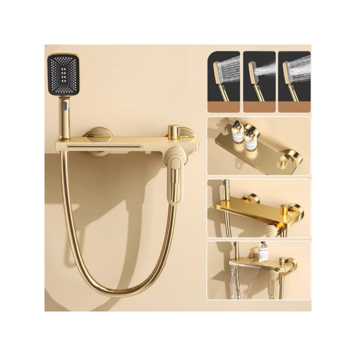 Mitigeur de bain mural doré, Lüda - category_name - RBM10019 - shop_name