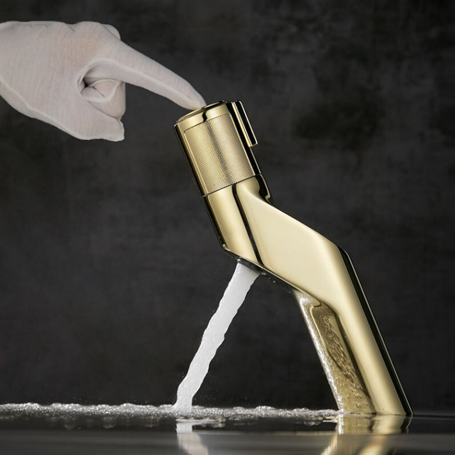 Mitigeur lavabo doré brossé, Verso - category_name - RML 10023 - shop_name