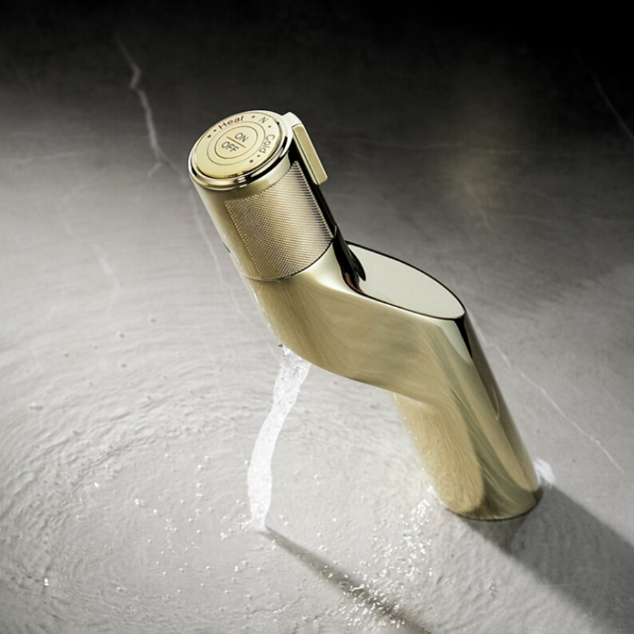 Mitigeur lavabo doré brossé, Verso - category_name - RML 10023 - shop_name