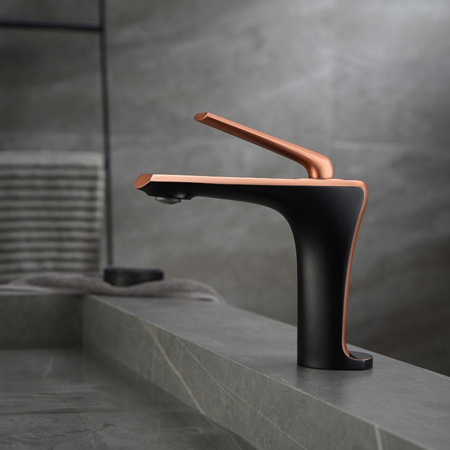 Robinet mitigeur lavabo or rose/noir, Venus - category_name - RML 2001 - shop_name