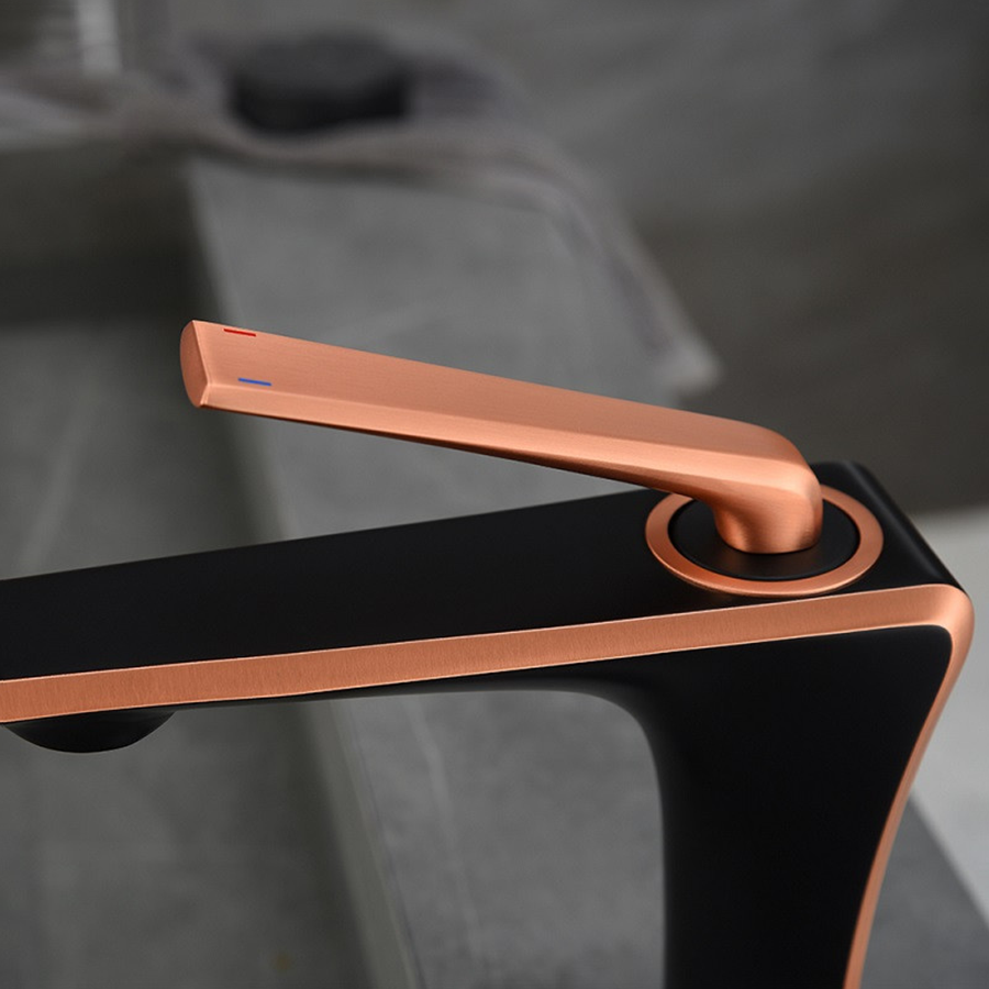 Robinet mitigeur lavabo or rose/noir, Venus - category_name - RML 2001 - shop_name