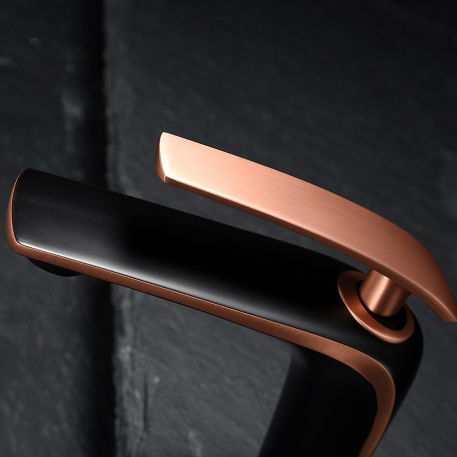 Robinet mitigeur lavabo or rose/noir, Zao - category_name - RML 10085 - shop_name