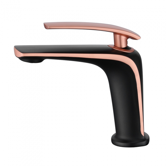 Robinet mitigeur lavabo or rose/noir, Zao - category_name - RML 10085 - shop_name