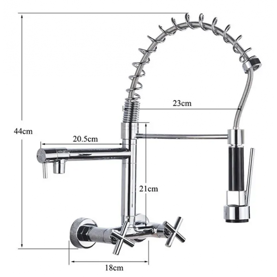 Robinet mélangeur de cuisine mural doré, Réa - category_name - RMM 50021 - shop_name