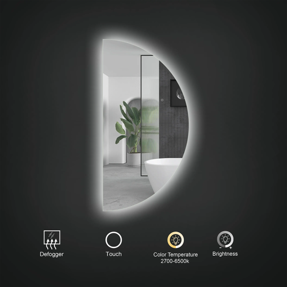 Miroir led demi lune 1000 x 900 mm sensitif, Openda - category_name - MDS 102202 - shop_name
