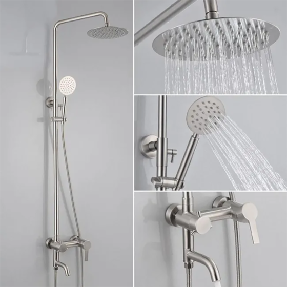 Colonne bain douche murale nickel brossé, Venise - category_name - CCD540012 - shop_name