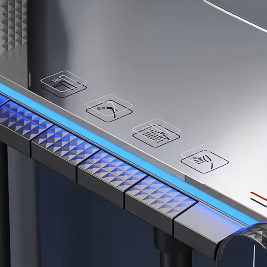 Colonne de douche mitigeur led gun métal, Chicago - category_name - CBD9002501 - shop_name