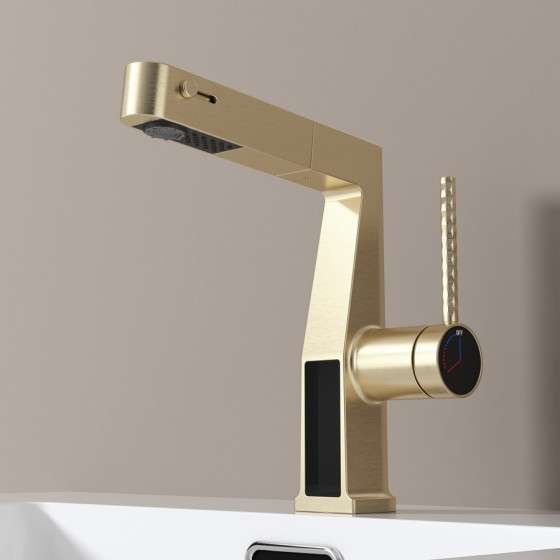 Robinet mitigeur vasque lavabo led doré brossé, Star - category_name - RMV2004 - shop_name