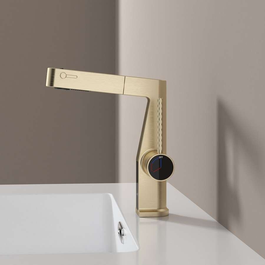 Robinet mitigeur vasque lavabo led doré brossé, Star - category_name - RMV2004 - shop_name