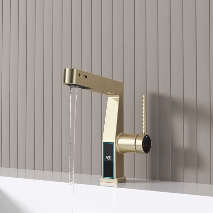 Robinet mitigeur vasque lavabo led doré brossé, Star - category_name - RMV2004 - shop_name