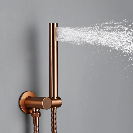 Composition mitigeur de douche encastrée murale or rose Ø30cm, Rouen - category_name - EUGE210088 - shop_name