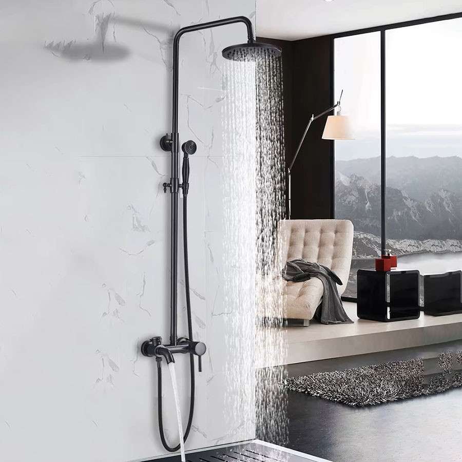 Colonne bain douche noire Ø25cm, Carat - category_name - CDD170038 - shop_name