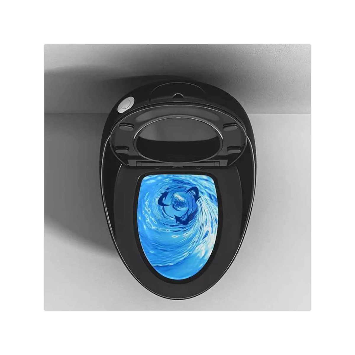 WC monobloc noir sans bride | Soft-close | Design moderne