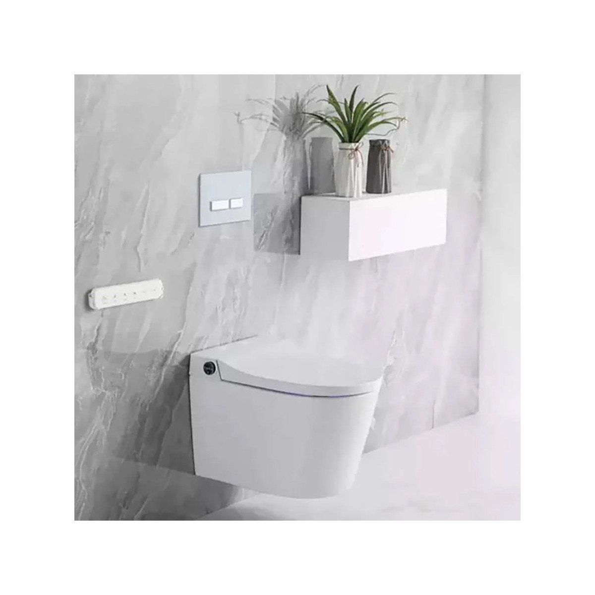 Toilette japonaise suspendue connectée Cobis P-trap LED