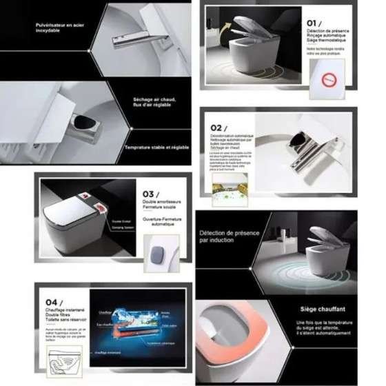 Toilette japonaise connectée lavante siège chauffant WC
