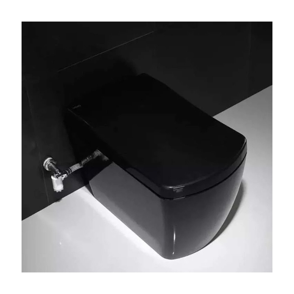 Toilette japonaise noire connectée lavante siège chauffant