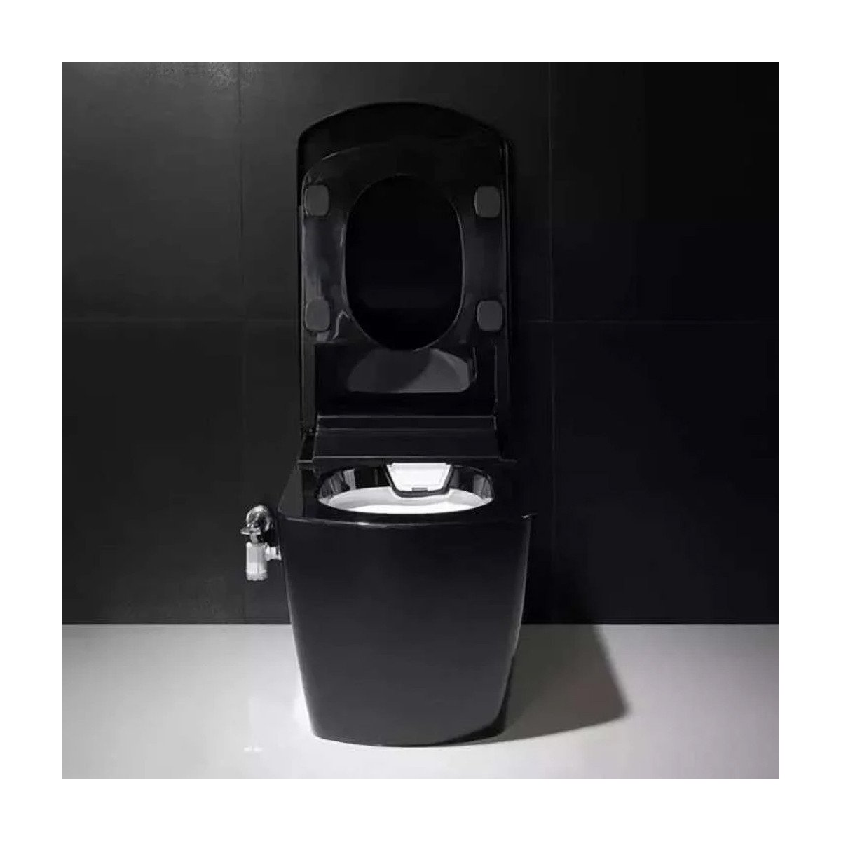 Toilette japonaise noire connectée lavante siège chauffant
