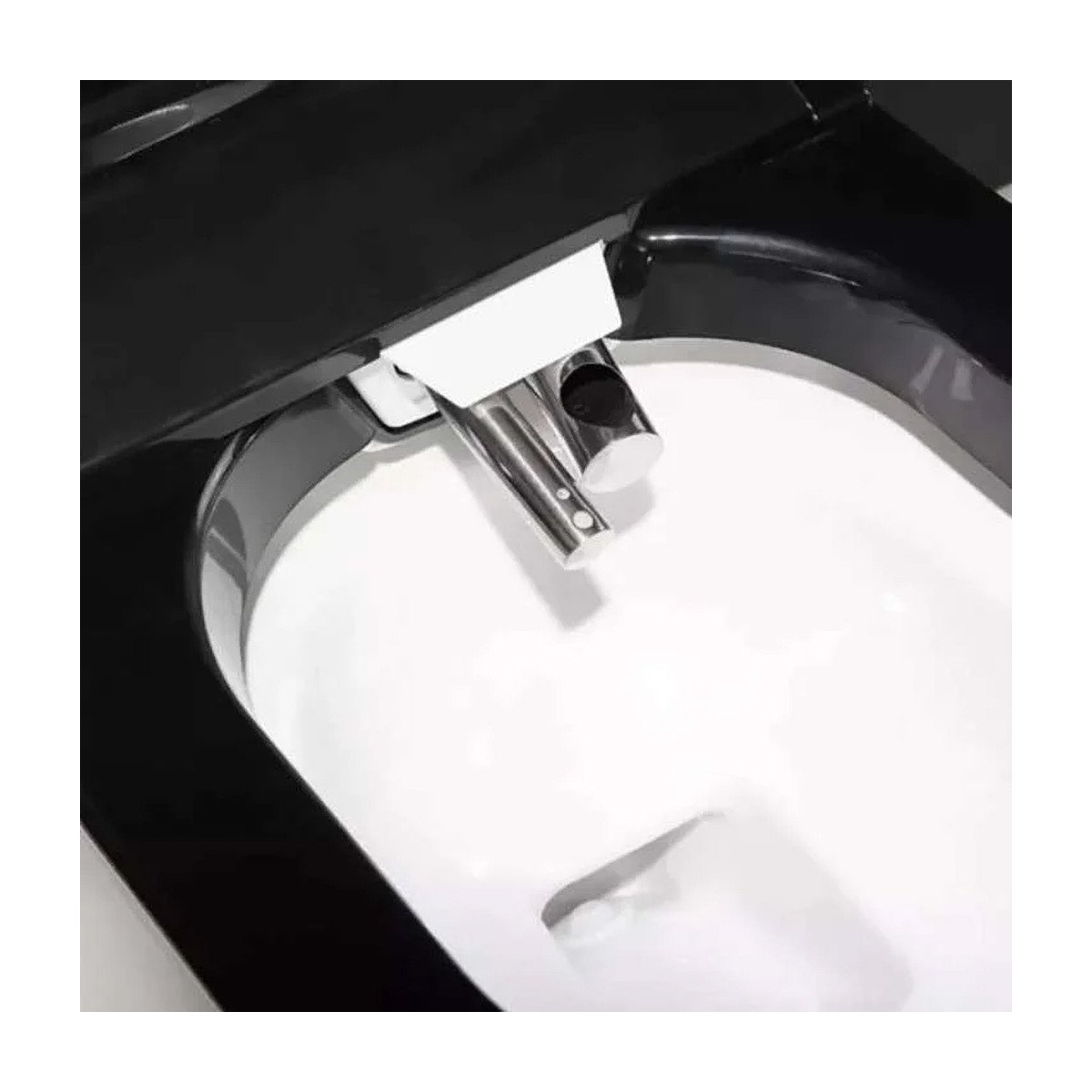 Toilette japonaise noire connectée lavante siège chauffant