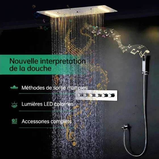 Ciel de pluie connecté Bayer – LED & Bluetooth chrome