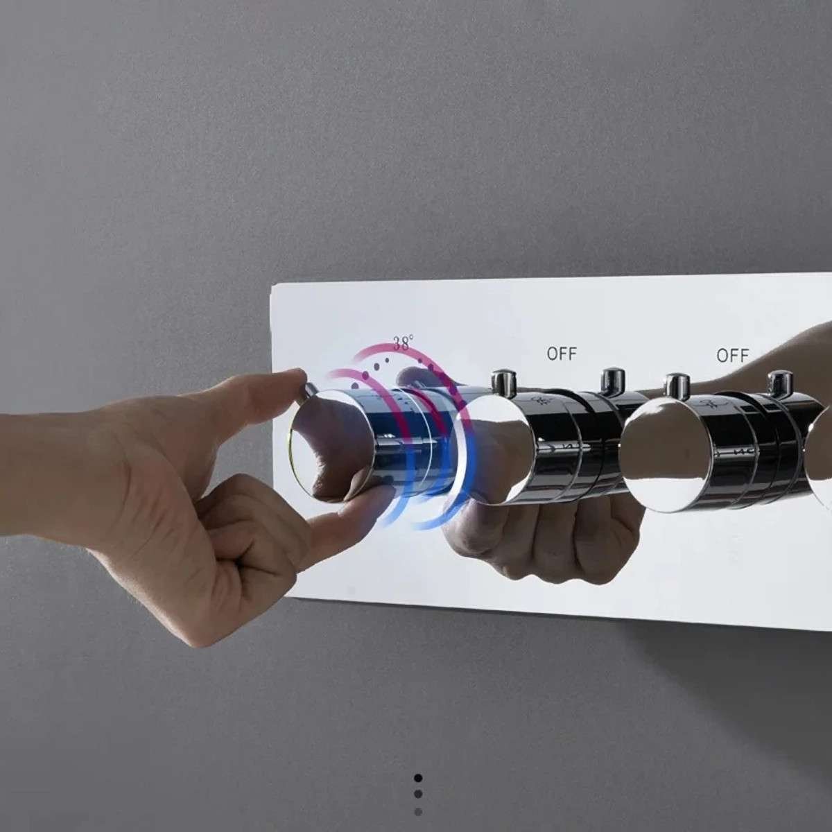 Ciel de pluie encastré chromé LED Oslo  – SPA maison