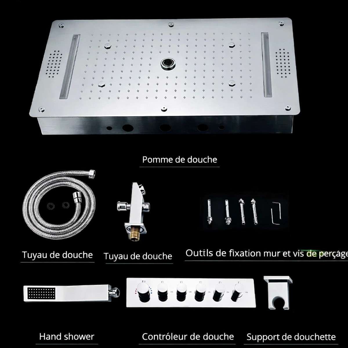 Ciel de pluie connecté Bayer – LED & Bluetooth chrome