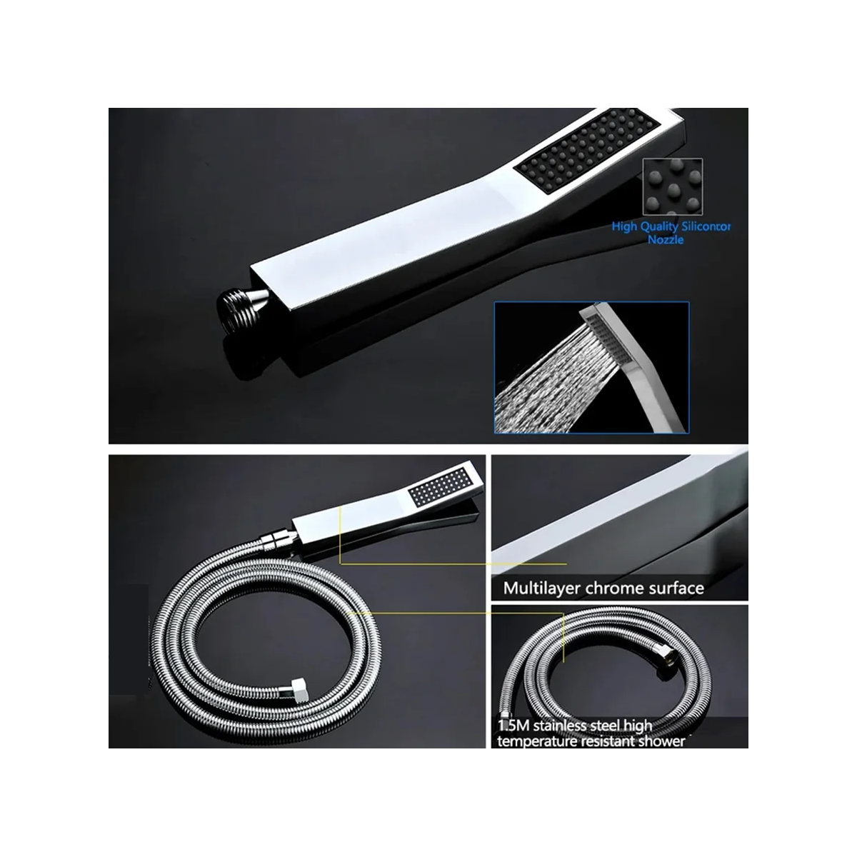 Ciel de pluie hydromassant Londres – LED chrome 800×600