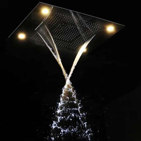 Ciel de pluie hydromassant Paris – LED & Bluetooth chrome