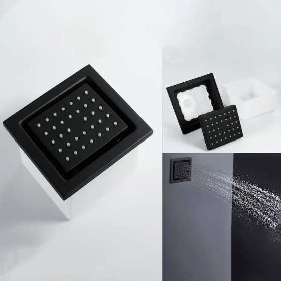 Ciel de pluie Lisbonne noir – LED & hydromassage zen
