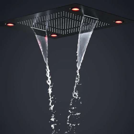 Ciel de pluie LED Luxe Monaco – Chromothérapie noire