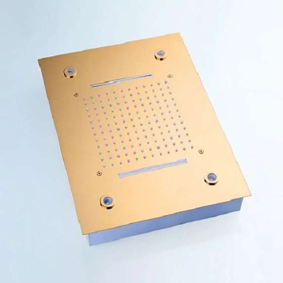 Ciel de pluie LED thermostatique Brescia – Doré luxe