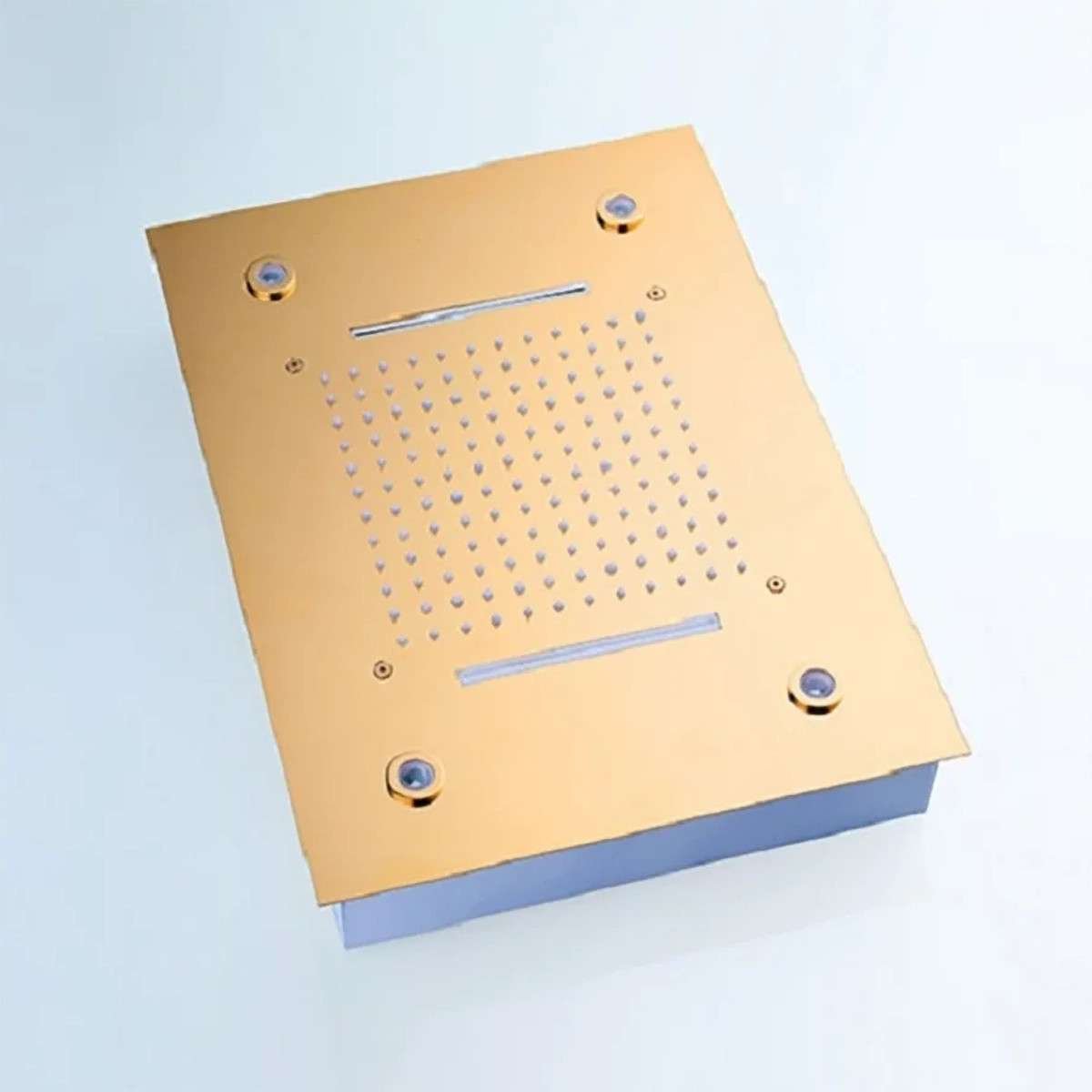 Ciel de pluie LED thermostatique Brescia – Doré luxe