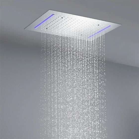 Ciel de pluie LED thermostatique Syracuse – Chrome luxe