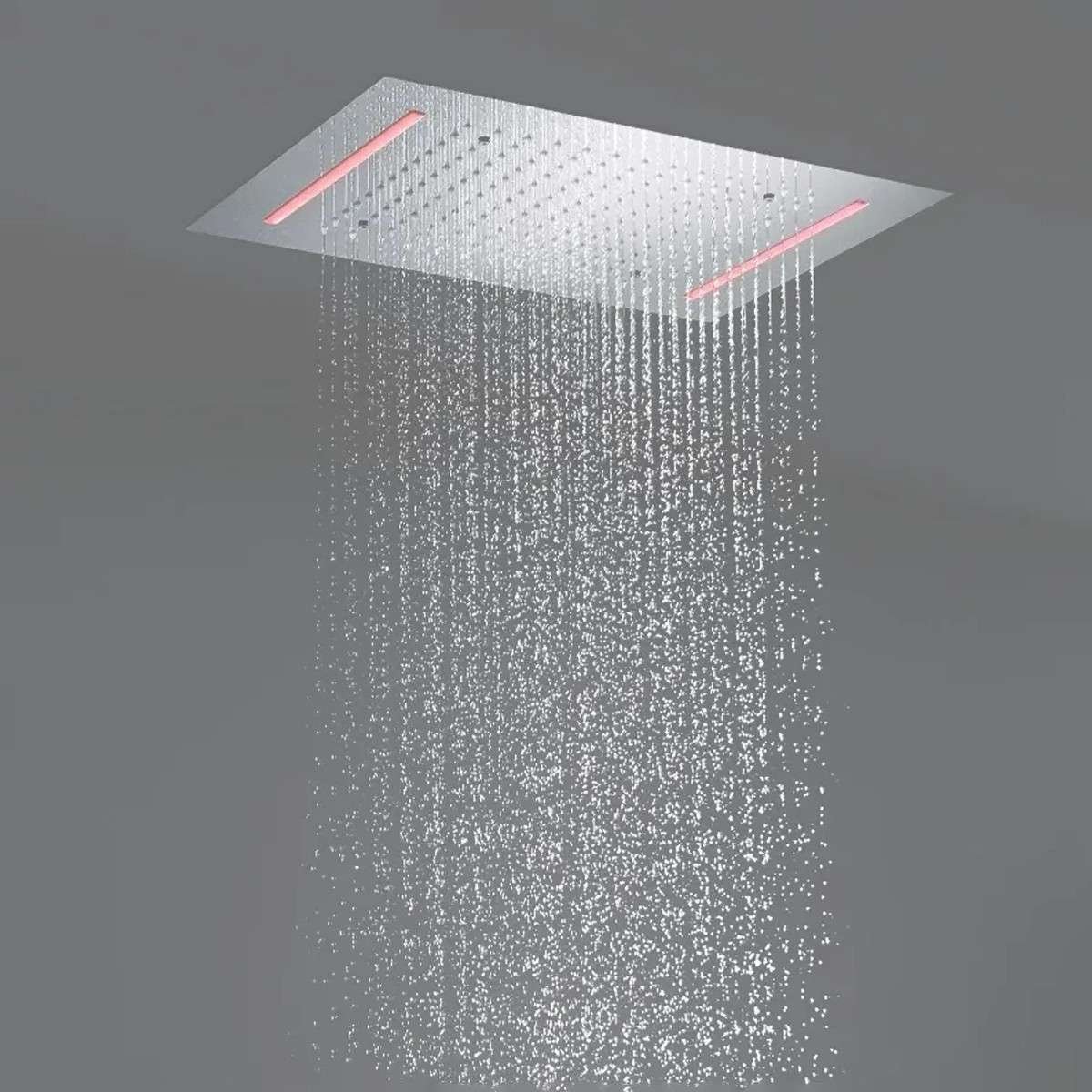 Ciel de pluie LED thermostatique Syracuse – Chrome luxe