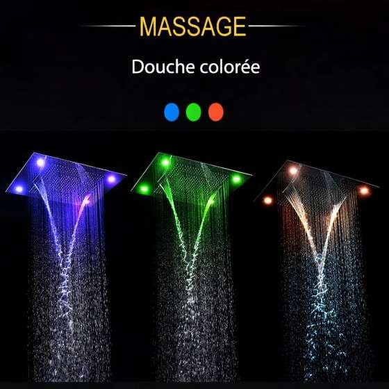 Ciel de pluie LED thermostatique Tiro – 800×600 mm