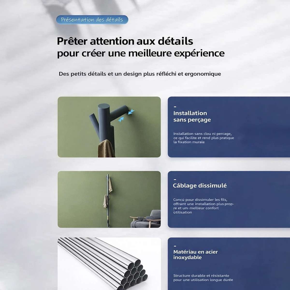 Sèche-serviettes électrique Matis gris 280W | Design