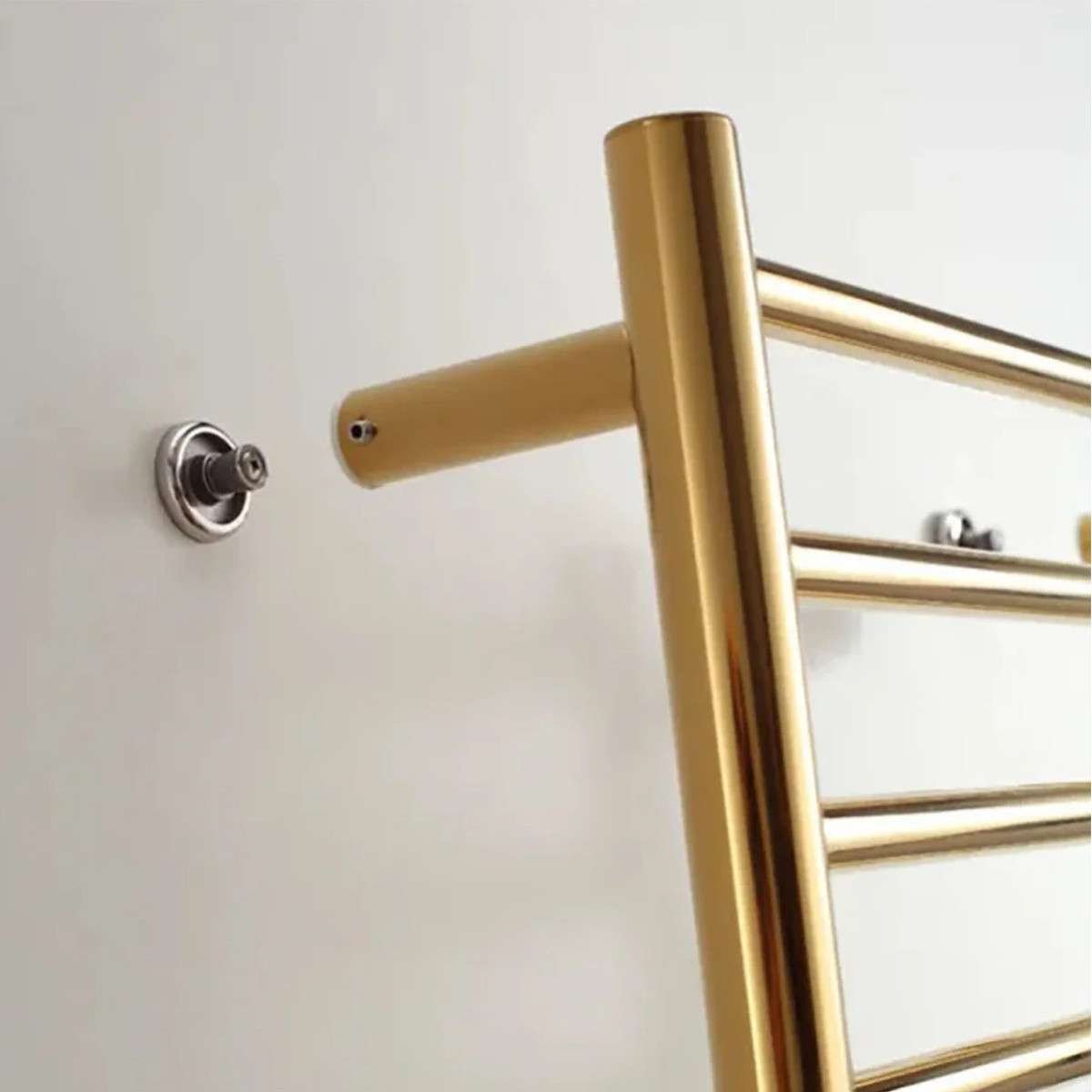 Sèche-serviettes électrique Malaga doré 350W | Design rond