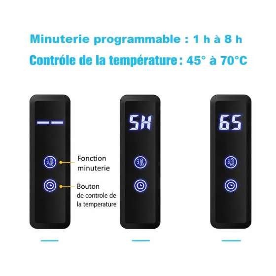 Sèche-serviettes électrique King chrome 250W | Étagère