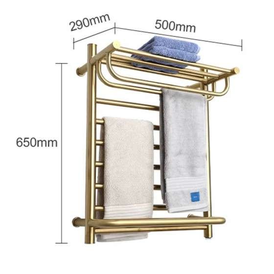 Sèche-serviettes électrique Bora doré 180W | Étagères