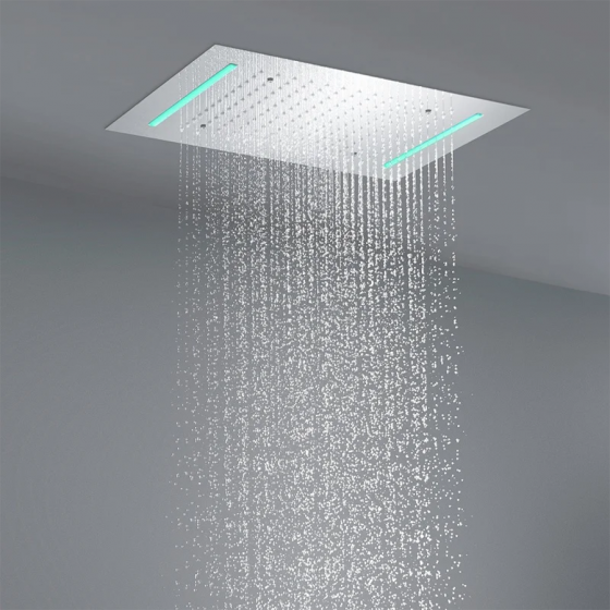 Composition de douche ciel de pluie thermostatique led chrome, Syracuse - category_name - CDP900HM821 - shop_name