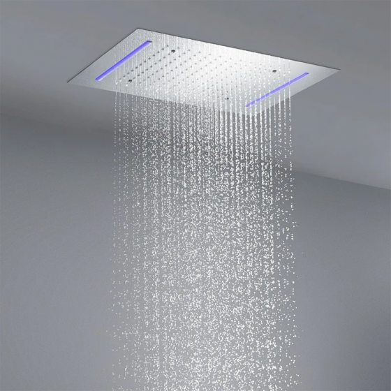 Composition de douche ciel de pluie thermostatique led chrome, Syracuse - category_name - CDP900HM821 - shop_name