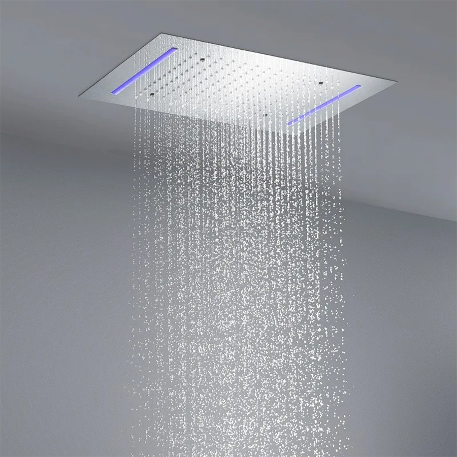 Composition de douche ciel de pluie thermostatique led chrome, Syracuse - category_name - CDP900HM821 - shop_name
