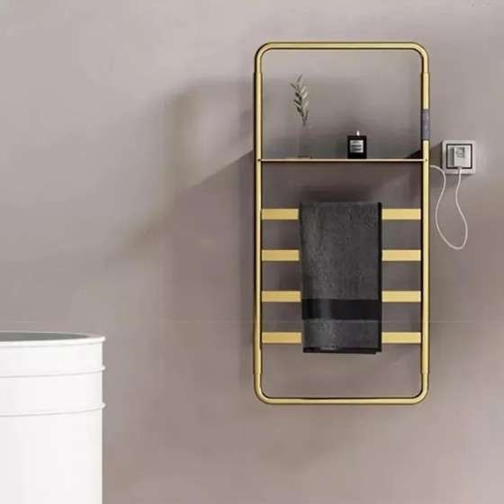 Sèche-serviettes électrique Adès doré brossé 300W