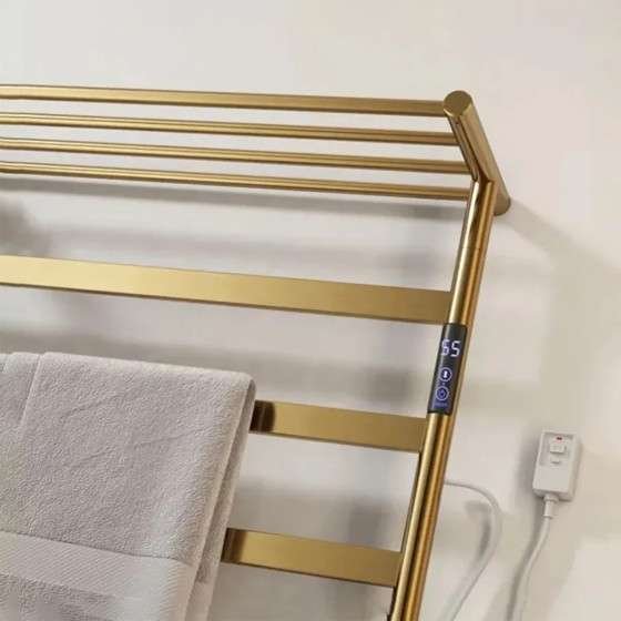Sèche-serviettes électrique Angus doré 250W | Design