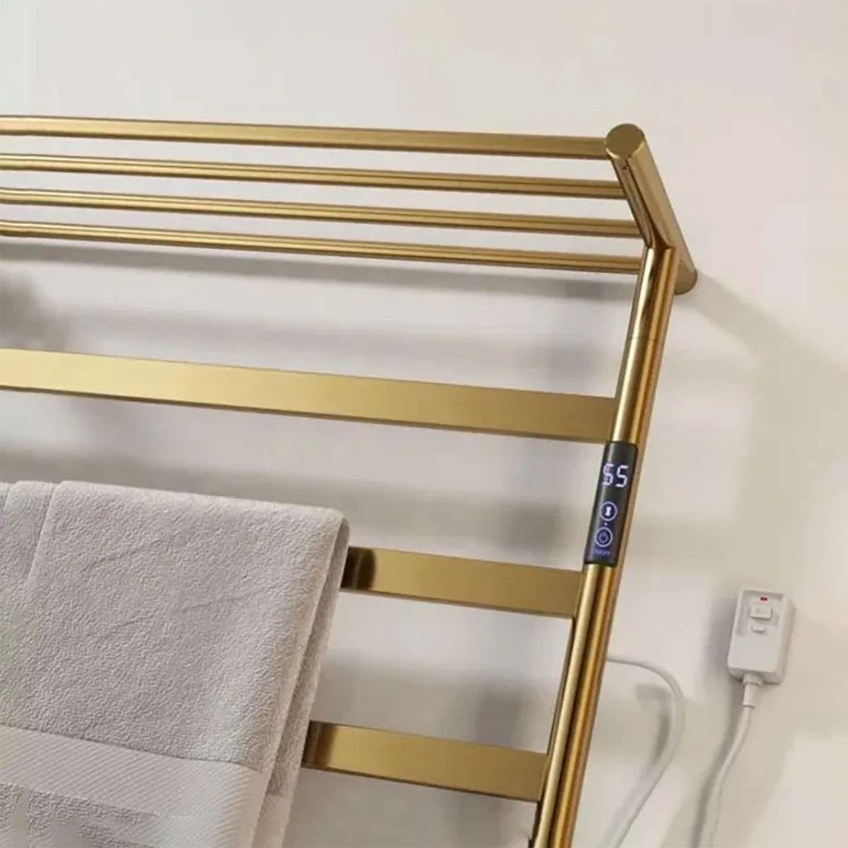 Sèche-serviettes électrique Angus doré 250W | Design