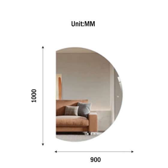 Miroir demi-lune LED Openda 100x90 | Tactile & Antibuée