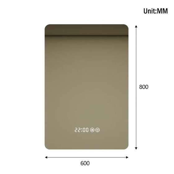 Miroir LED Galis 60x80 cm | Tactile, Antibuée & Dimmable