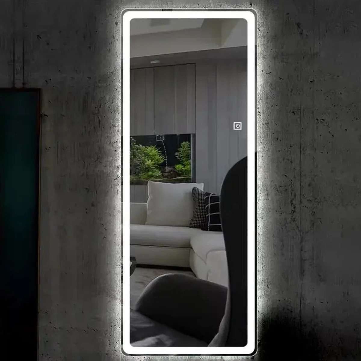 Miroir LED dressing Graphe 160x50 | Tactile & Antibuée