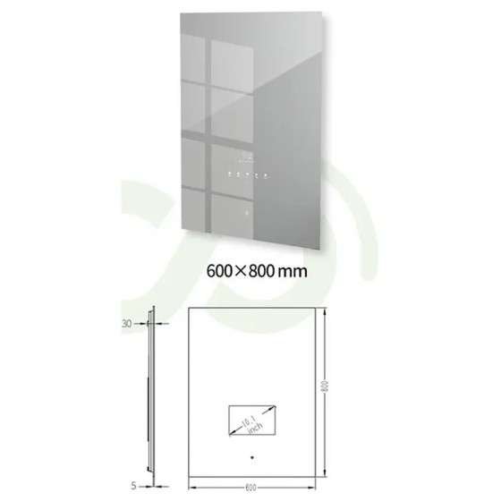 Miroir connecté Danub Android 11 | WiFi, LED & Santé