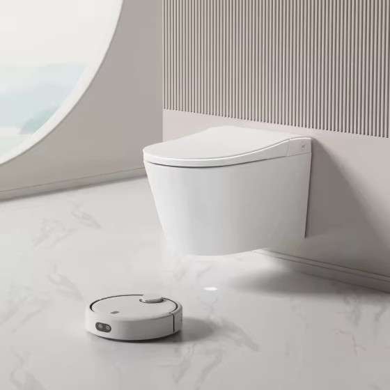 Toilette japonaise suspendue connectée Cobis P-trap LED